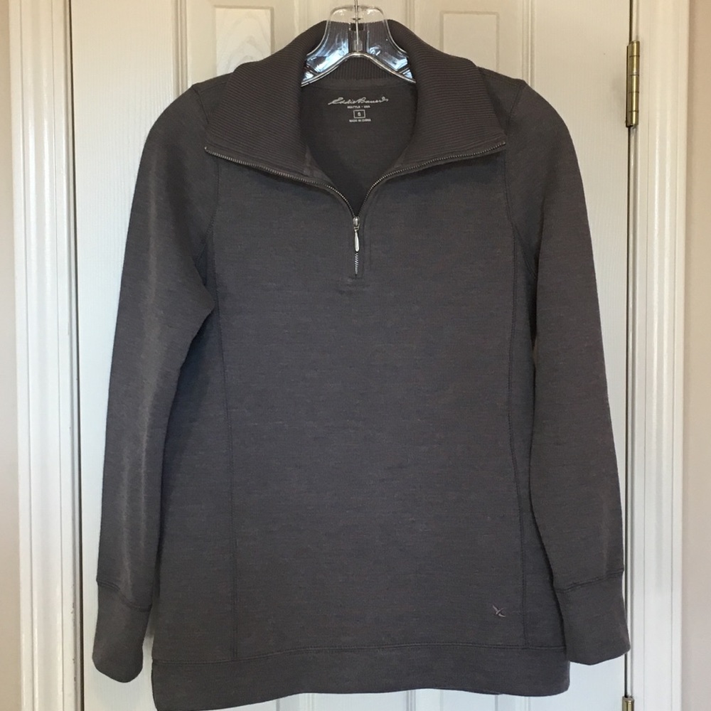 ‼️⬇️Eddie Bauer Ladies small quarter-zip EUC